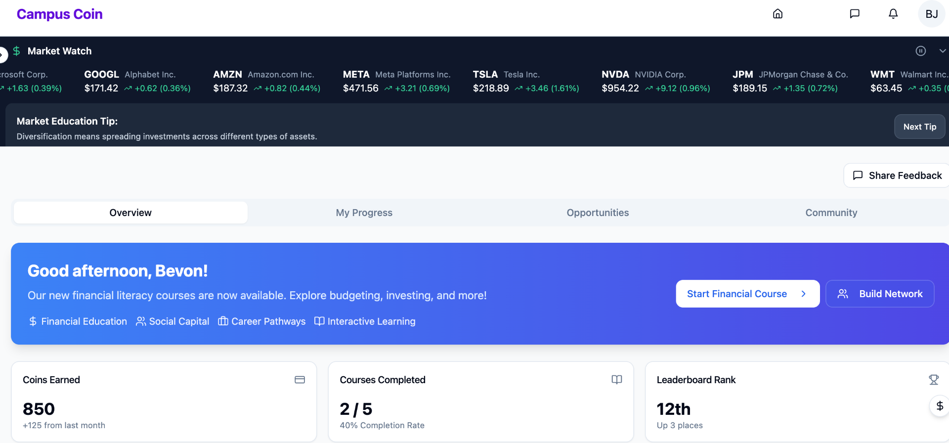 Campus Coin App - Campus Coin Invest